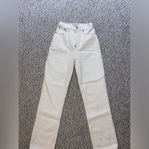 Abercrombie 90s Straight Ultra High Rise Jeans in White